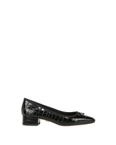 Cecile Croc-Embossed Ballet Pump