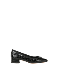 Cecile Croc-Embossed Ballet Pump