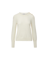 Nelia Cashmere Pullover | Button Accent
