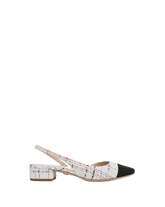 Cecile Tweed Cap-Toe Slingback