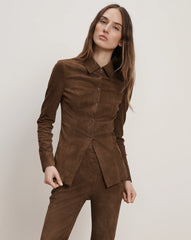 Wittaker Suede Button-Down Shirt