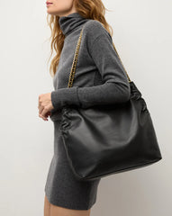 Veronica Beard Leather Slouch Bag