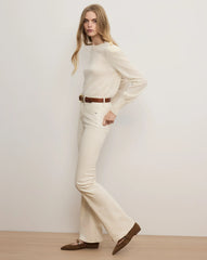 Nelia Cashmere Pullover | Button Accent