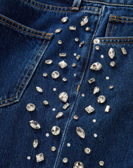 Kasey Embellished Wide-Leg Jean