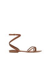 Allegra Suede Ankle-Wrap Sandal