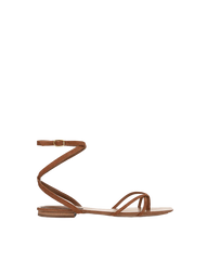 Allegra Suede Ankle-Wrap Sandal
