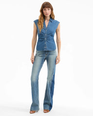 Sera Denim Button-Down Shirt