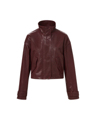 Bateman Cropped Leather Jacket