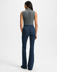 Beverly Rhinestone Skinny-Flare Jean