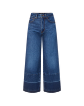 Taylor Released Hem Cropped Wide-Leg Jean