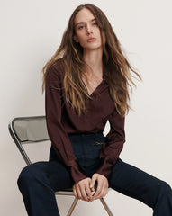 Monique Silk Button-Down Shirt