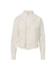 Aderes Eyelet Button-Down Shirt