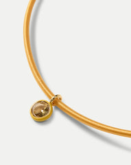 Yellow Cord Pendant Necklace