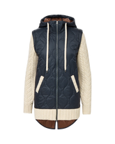 Barrows Knit-Sleeve Quilted Jacket