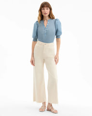 Coralee Puff-Sleeve Top