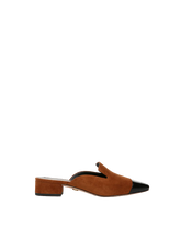 Cecile Suede Cap-Toe Mule