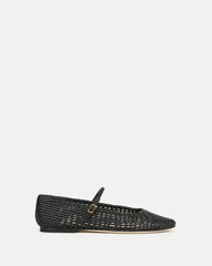 Ellie Woven-Leather Flat