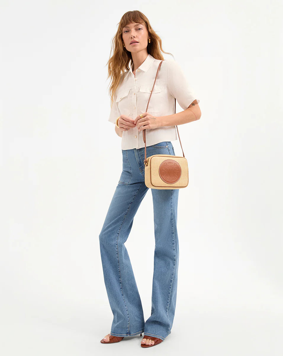 Raffia Click Crossbody