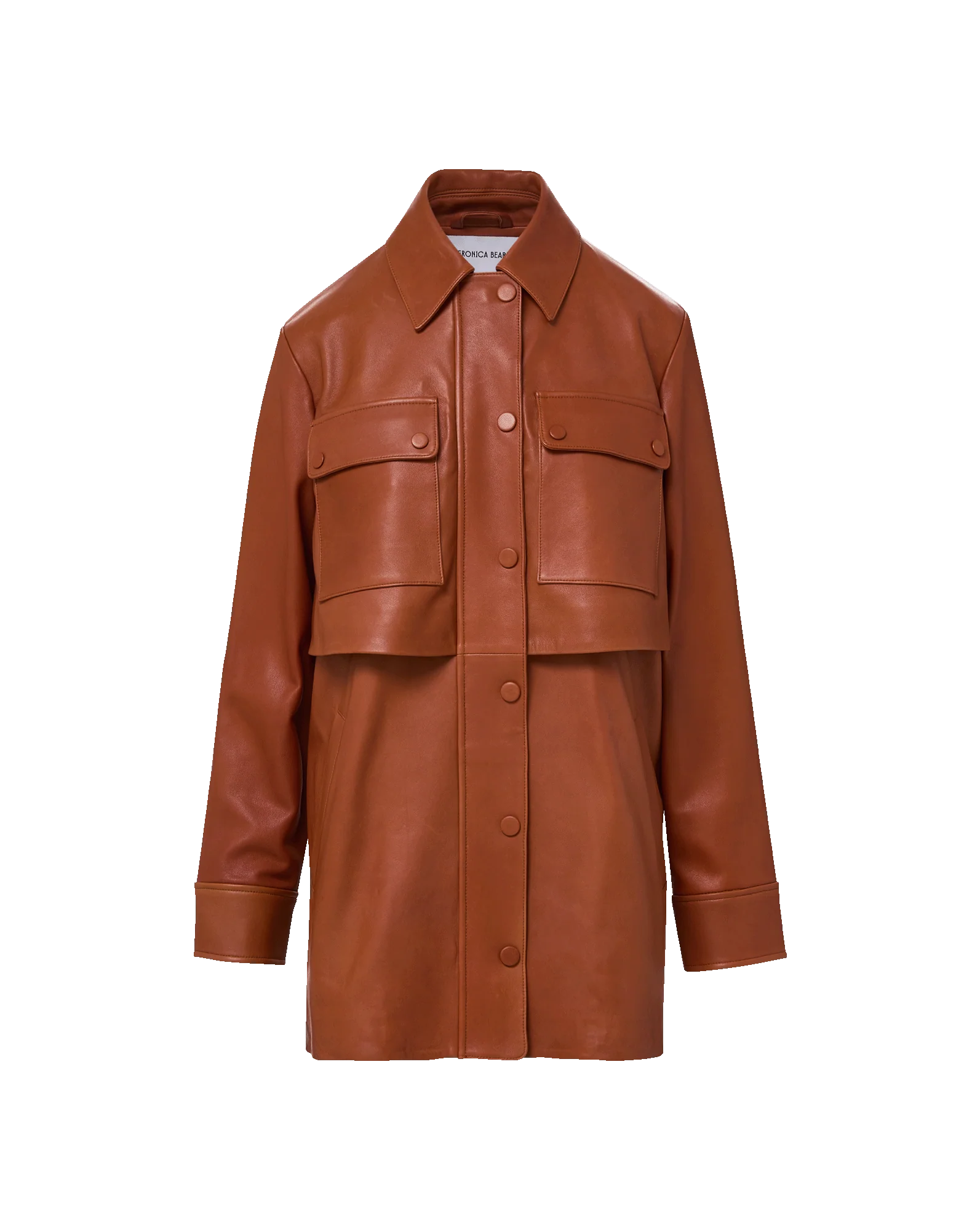 Liora Leather Utility Dickey Coat