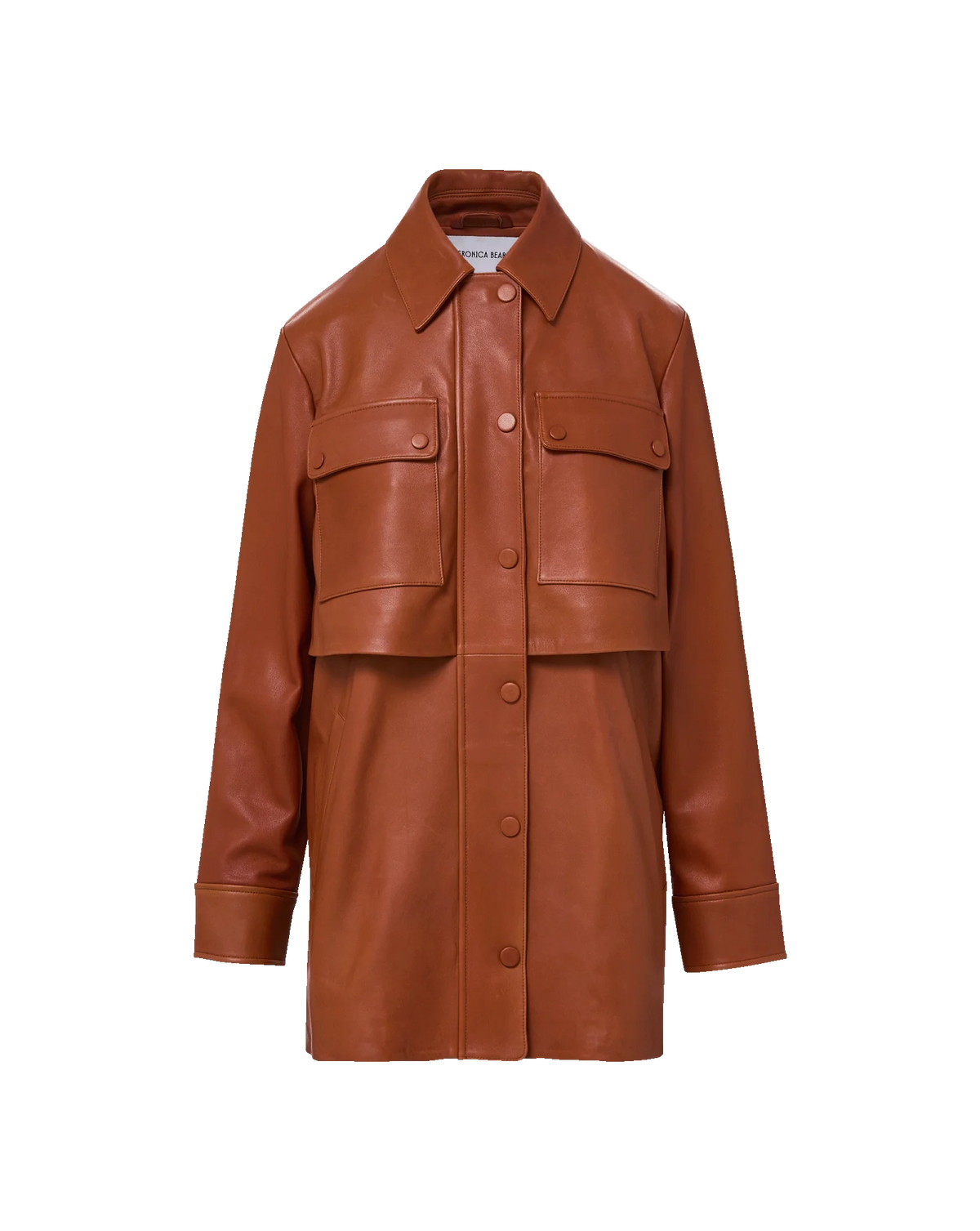 Liora Leather Utility Dickey Coat