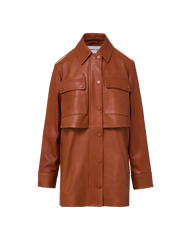 Liora Leather Utility Dickey Coat