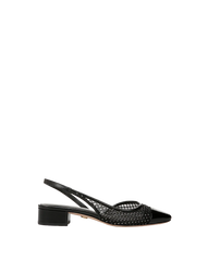 Cecile Rhinestone Mesh Cap-Toe Slingback