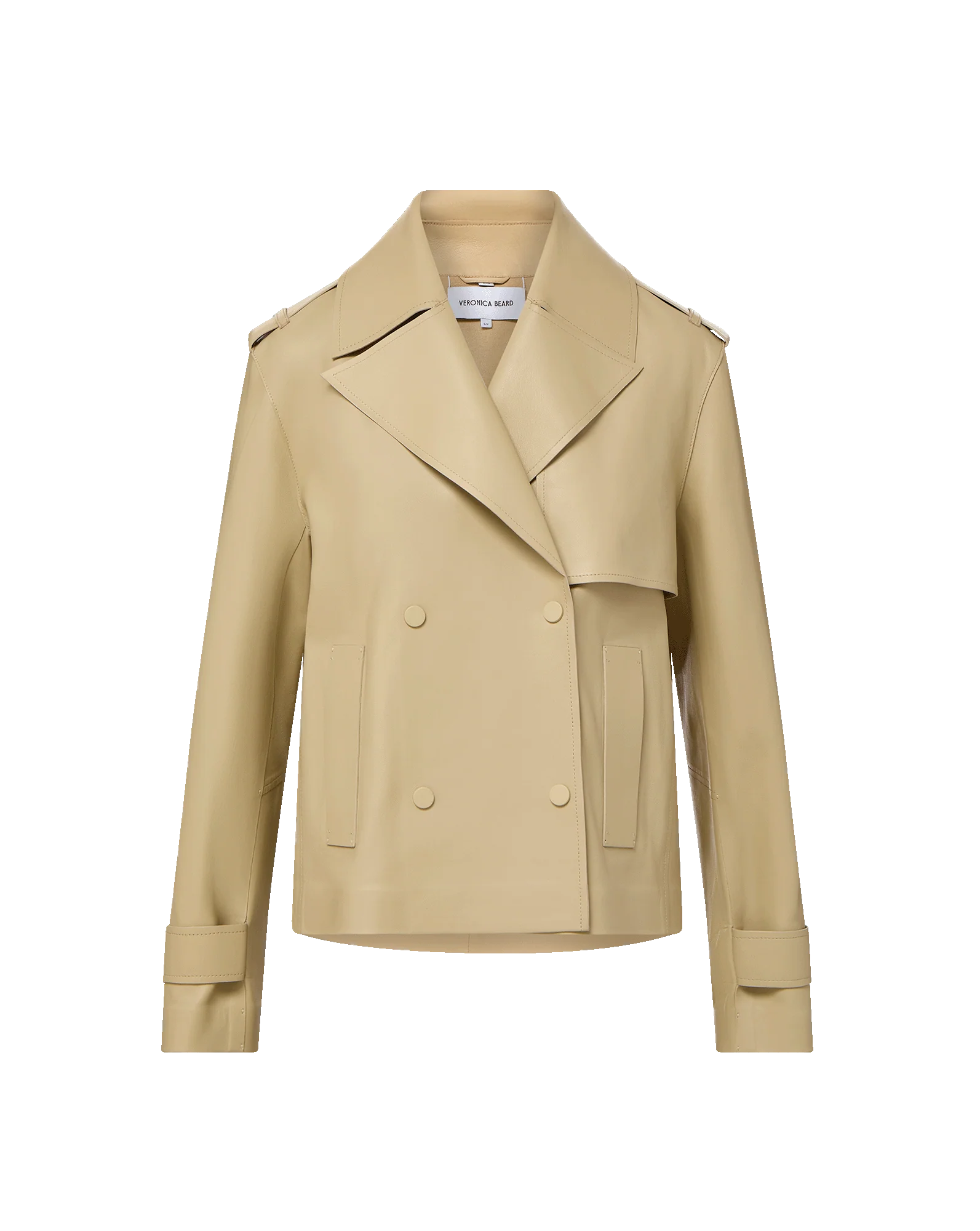 Heathcliff Cropped Leather Trench Coat