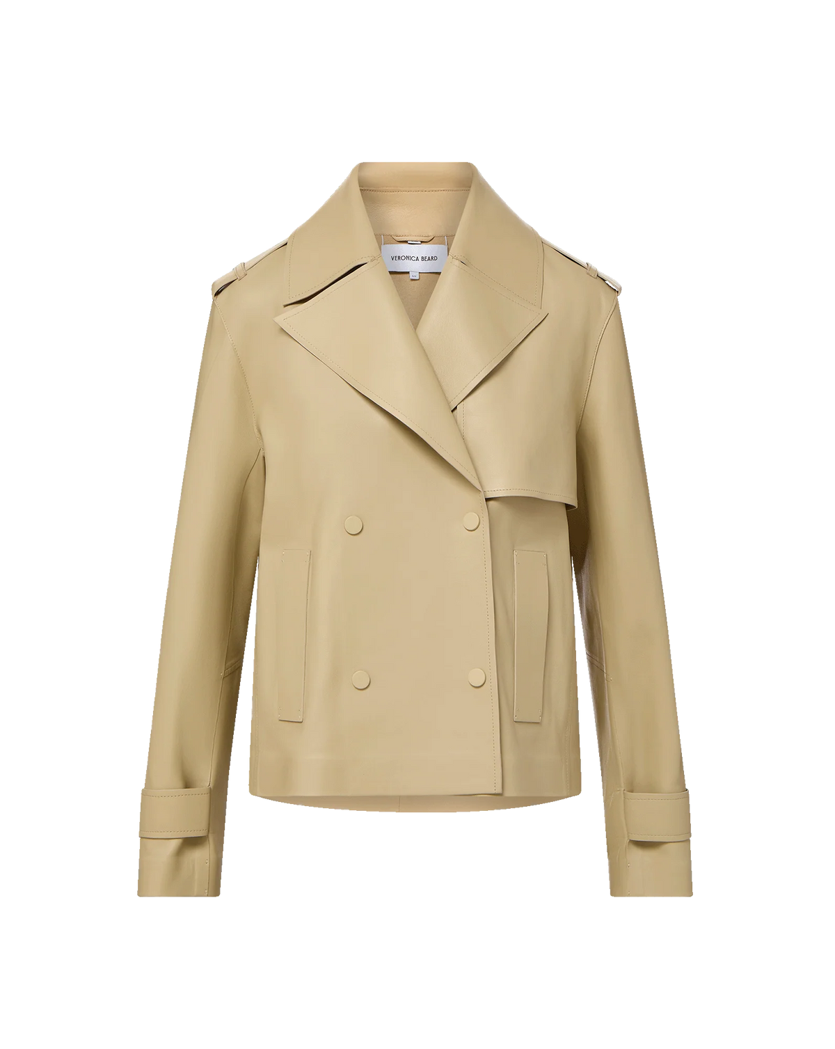 Heathcliff Cropped Leather Trench Coat