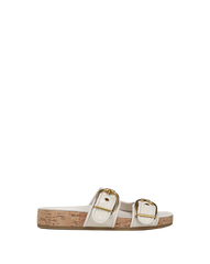 Prue Croc-Embossed Buckle Sandal