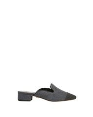 Cecile Denim Cap-Toe Mule