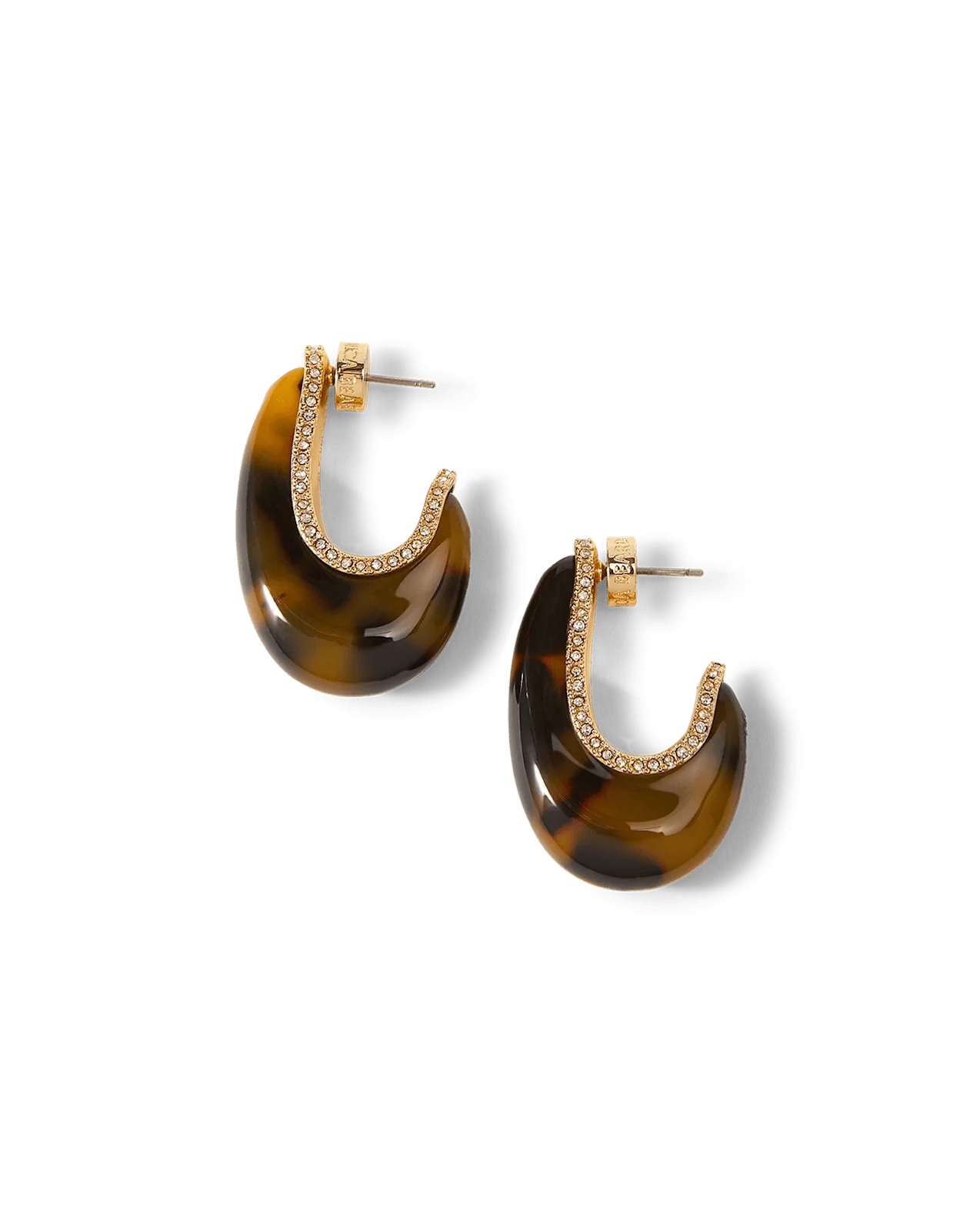 Resin J-Hoop Earring