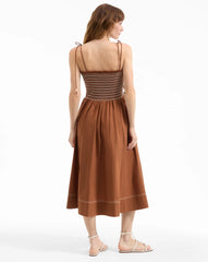 Kaela Smocked Midi Dress