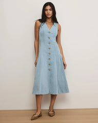 Lou Pleated Midi Dress