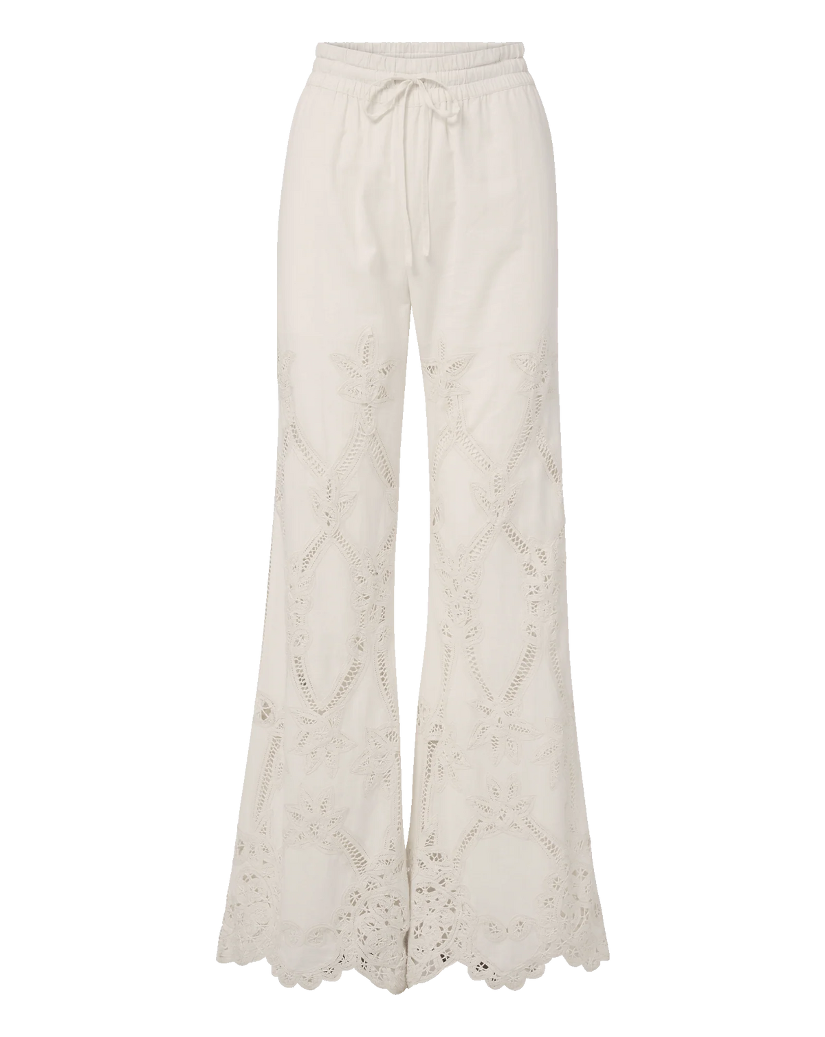 Daisy Wide-Leg Eyelet Pant