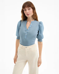 Coralee Puff-Sleeve Top