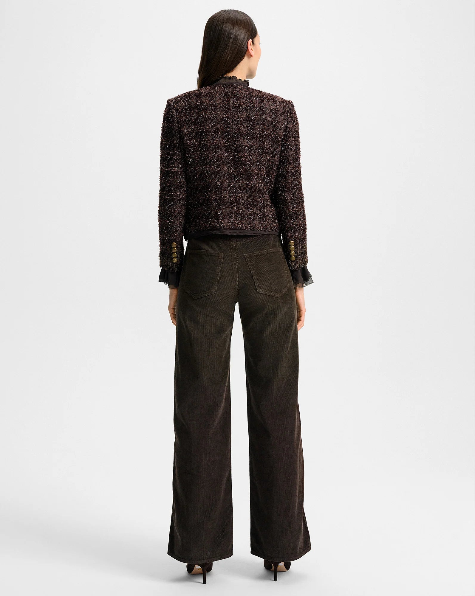 Audrina Metallic Tweed Jacket