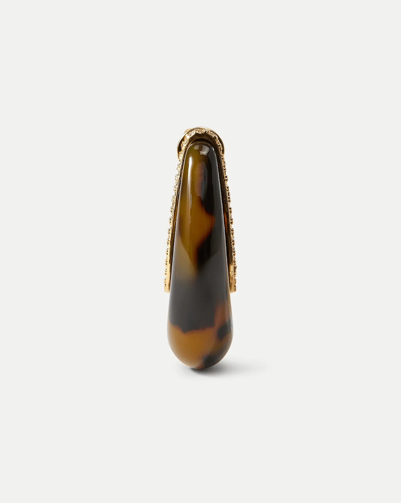 Resin J-Hoop Earring