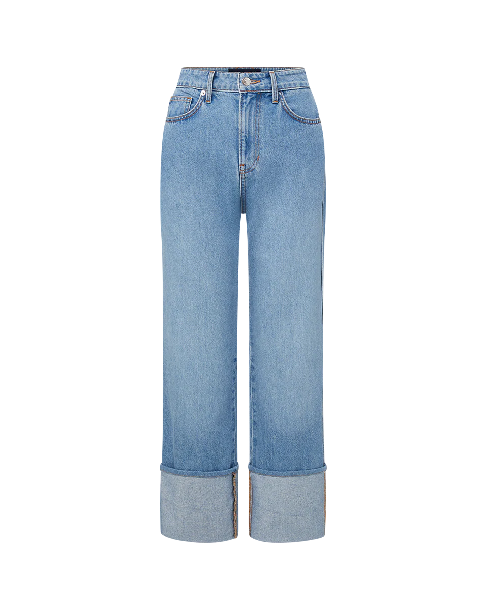 Dylan Cuffed Straight-Leg Jean