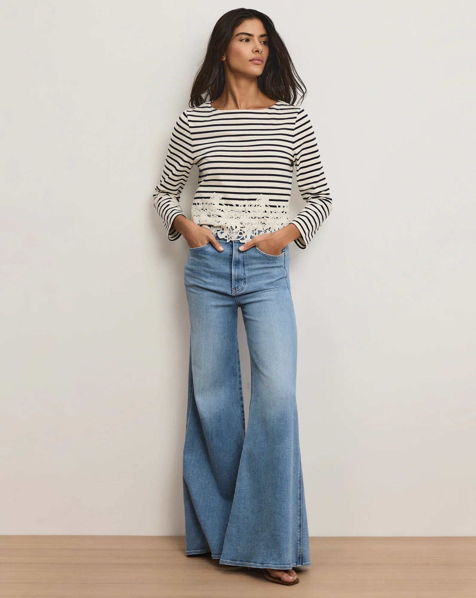 Hovey Striped Lace T-Shirt