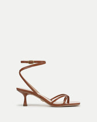 Caterina Leather Ankle-Wrap Sandal