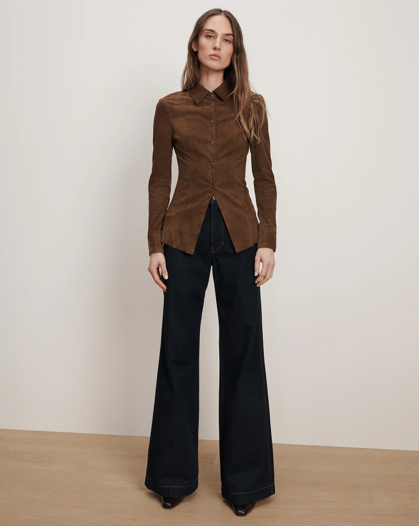 Wittaker Suede Button-Down Shirt