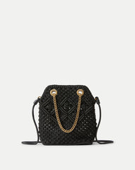 Small Veronica Beard Macramé Slouch Bag