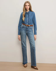 Gabby Denim Button-Down Shirt