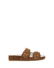 Prue Shearling Buckle Sandal
