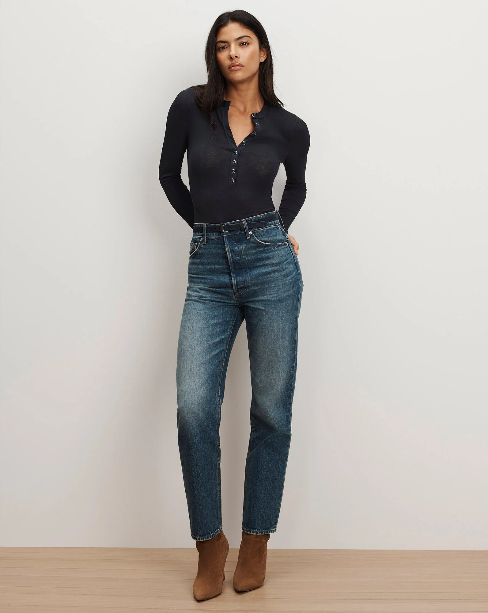 Drexler Ribbed Henley Top