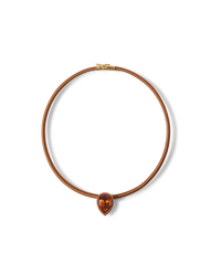 Brown Cord Pendant Necklace