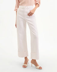 Taylor Cuffed Cropped Wide-Leg Jean