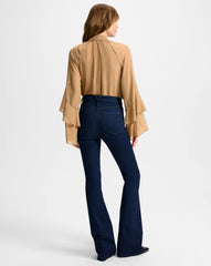 Demaris Ruffled Button-Down Blouse