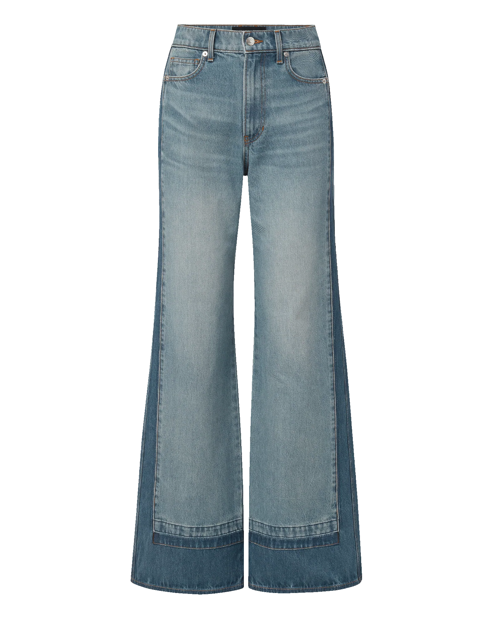 Taylor Color-Block Wide-Leg Jean