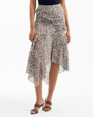 Eleonora Silk Midi Skirt